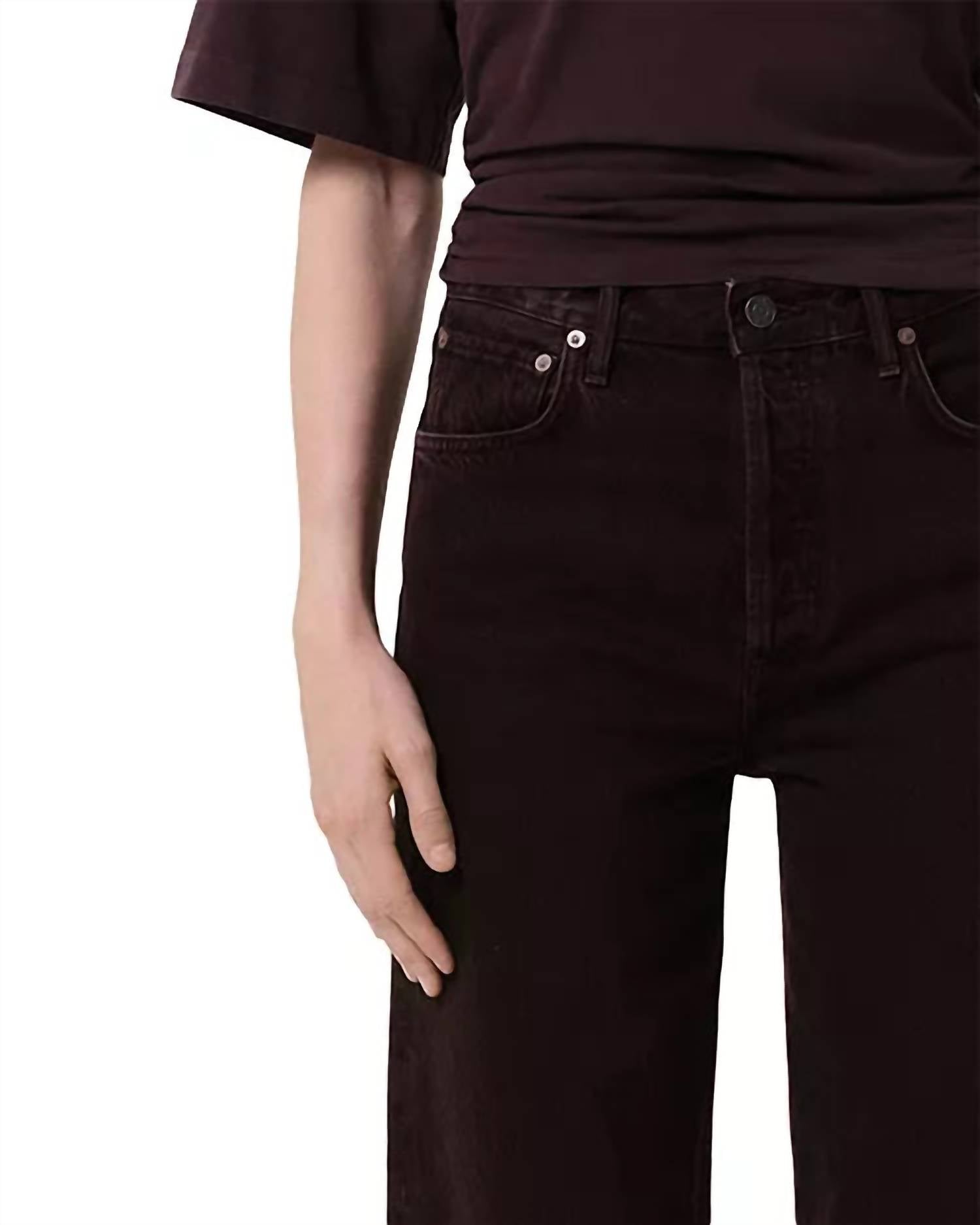 Agolde - Ren High Rise Wide Leg Ankle Jeans
