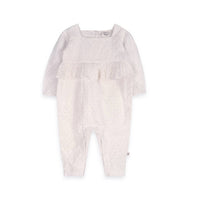 Viverano Organics - Kids' Organic Eyelet Baby Romper With Matching Headband
