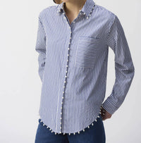 Joseph Ribkoff - Stripe Button-down Blouse