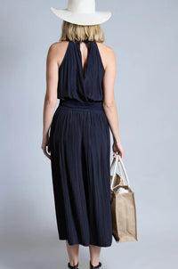 Lola & Sophie - Satin Twist Front Halter Top