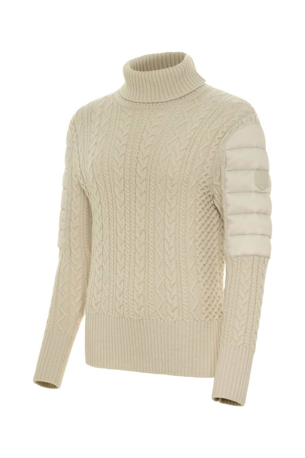 Anatomie Eloisa Cableknit Padded Sweater in stone - women's sweater - view 7