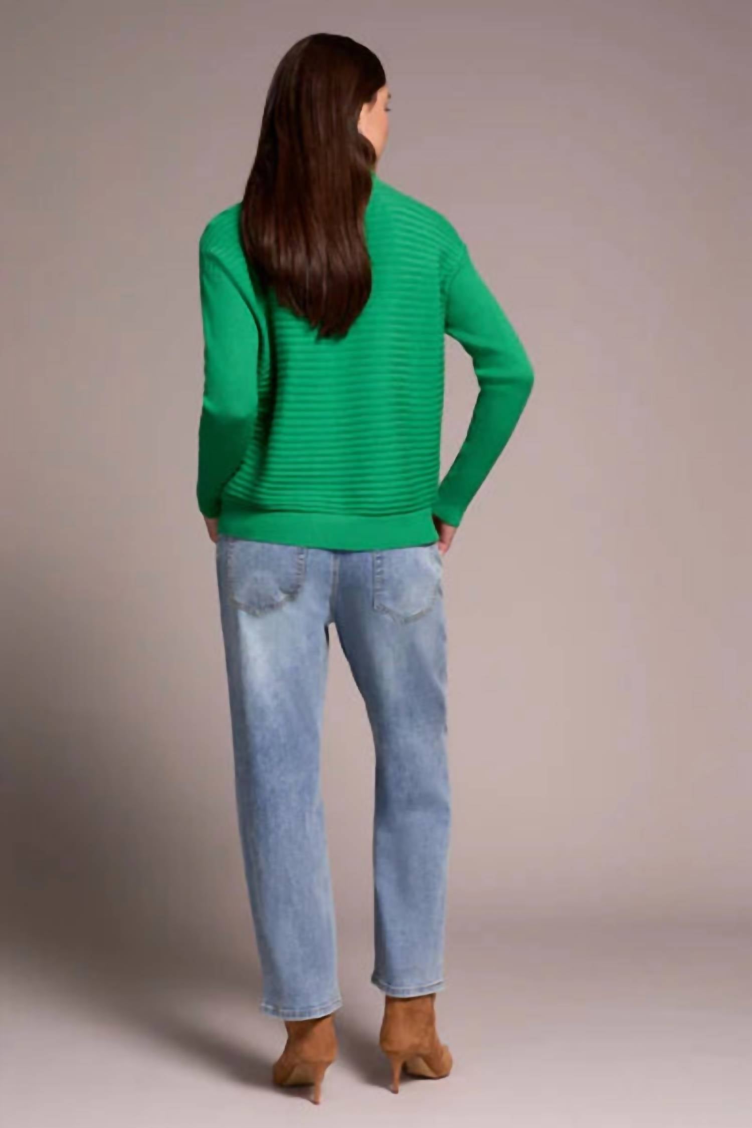 Tribal - Starling Soft Zip-up V-neck Sweater