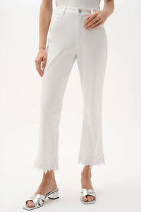 Joseph Ribkoff - Denim Straight Crop Jeans With Lace Appliqué