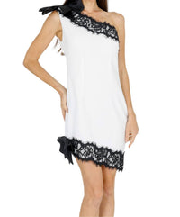 Akalia - Zeena One Shoulder Lace Mini Dress