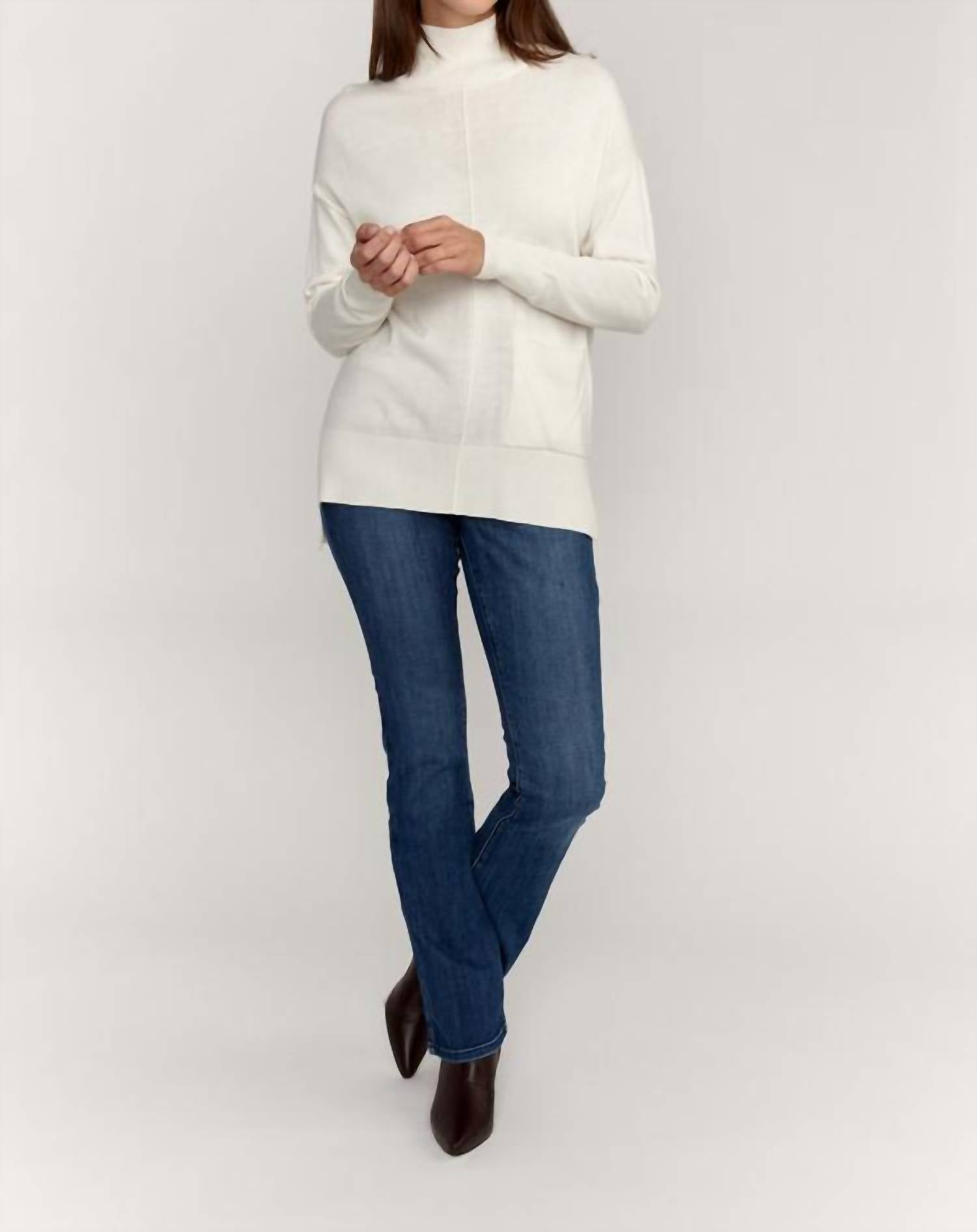 Alison Sheri - Pocket Detail Knit Sweater