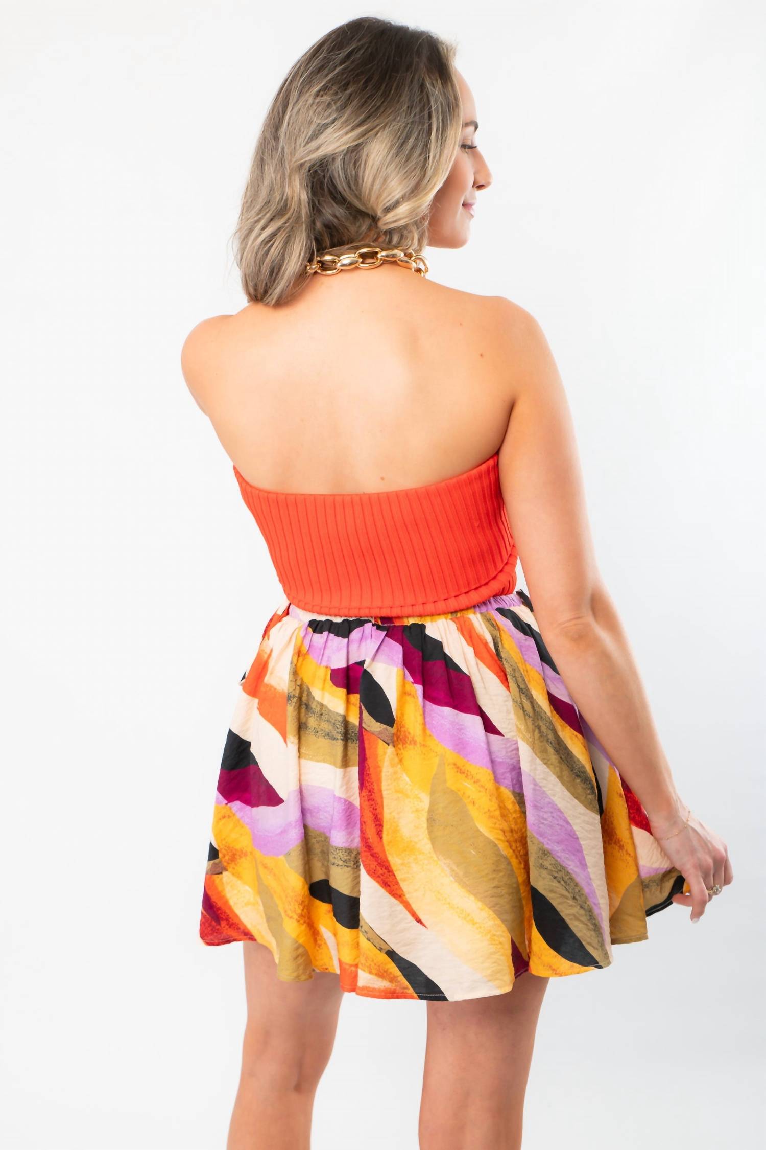 Double Zero - Cami Ribbed Fold Over Tube Top