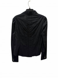 Katherine Barclay Women Long Sleeve Button-Front Shirt in black - women's shirt - detail view