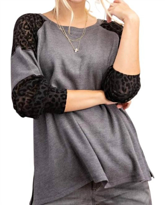 Kori - Animal Thermal Long Sleeve Tee Top