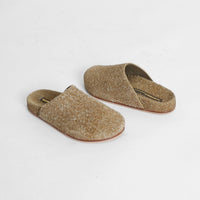 INTENTIONALLY BLANK Women's Agatha Brushed Suede Slip On Mules in khaki - women's shoe - alternate view