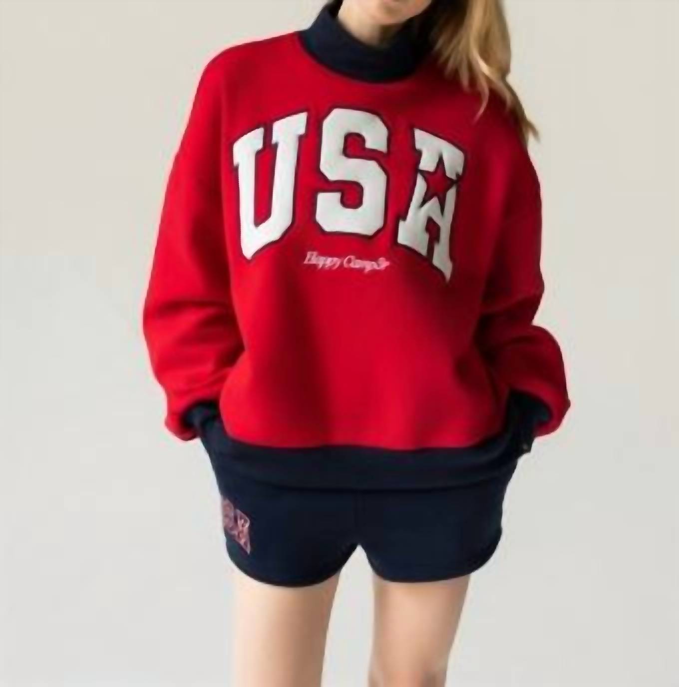 The Happy Camp3R - Usa Mockneck Sweatshirt