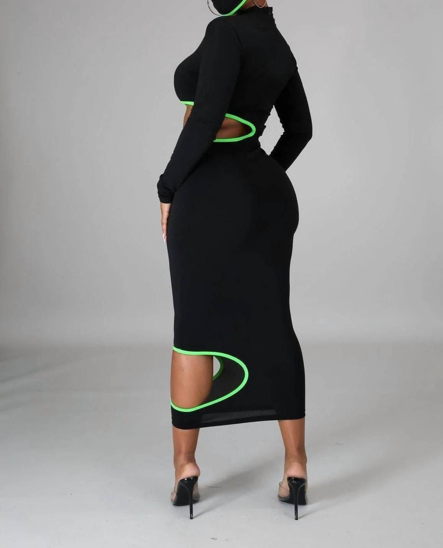 Good Time Usa - Take A Peek Cut Out Midi Dress