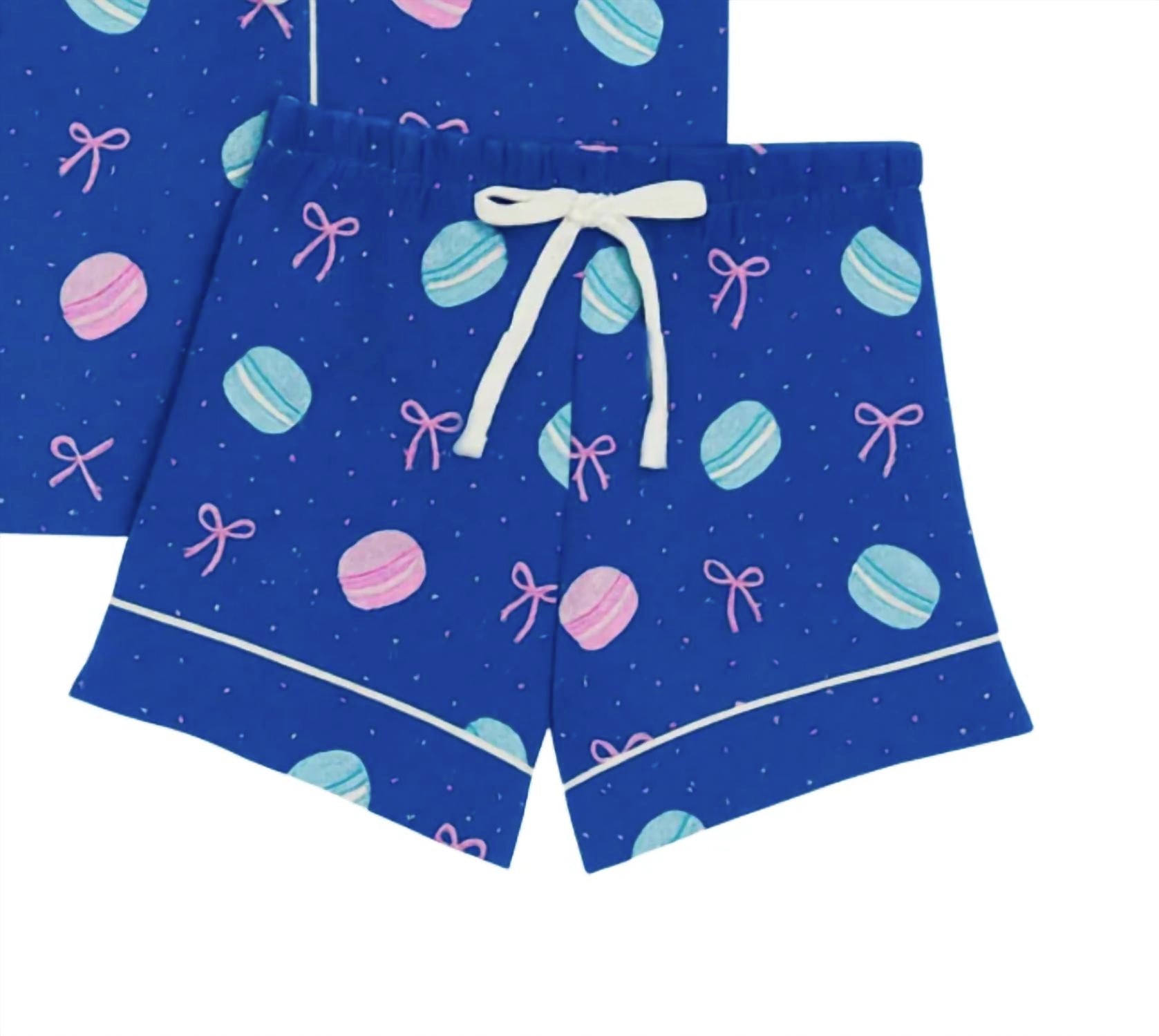 Katie J Nyc - Girl's Macaroons Lynn Shorts Pajama Set