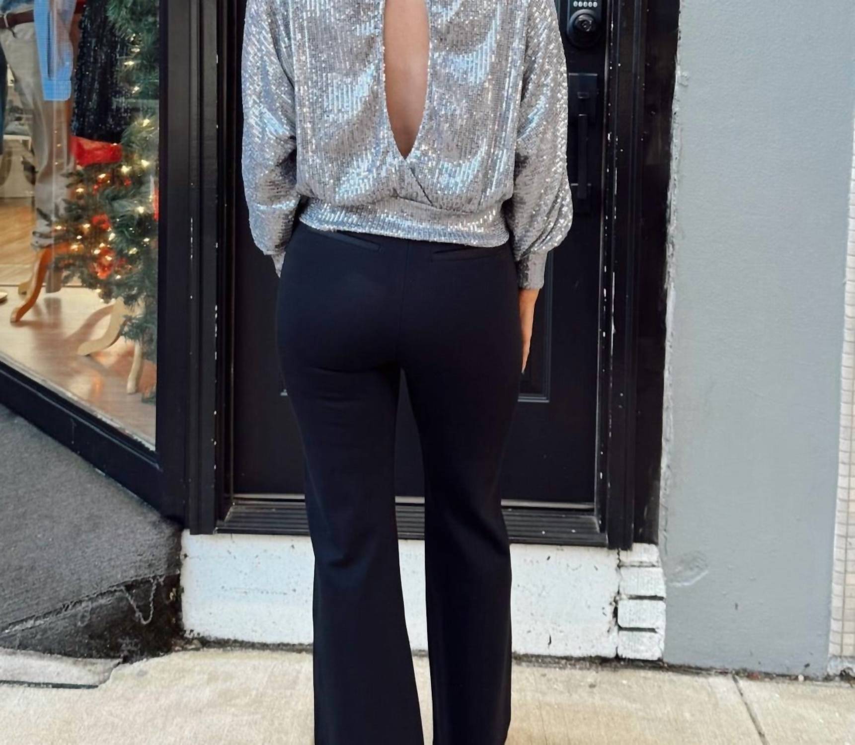 Molly Bracken - Sequin Open Back Sweater