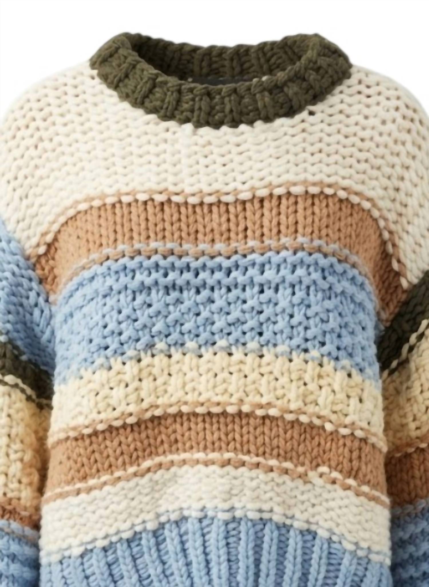 Sadie & Sage Women's Chunky Sweater in multicolor - women's sweater - detail view