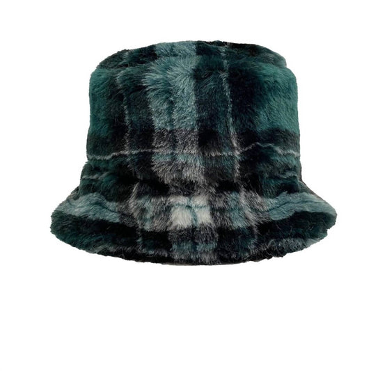 Tricot Chic - WOMEN'S PLAID FURRY HAT