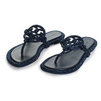 Tory Burch - Women's Miller Knotted Crystal Flip Flop Sandals