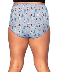 On The Plus Side - Plus Size Lace Trim Cotton Jersey Panties
