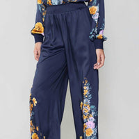 Current Air - Floral Motif Wide Pants