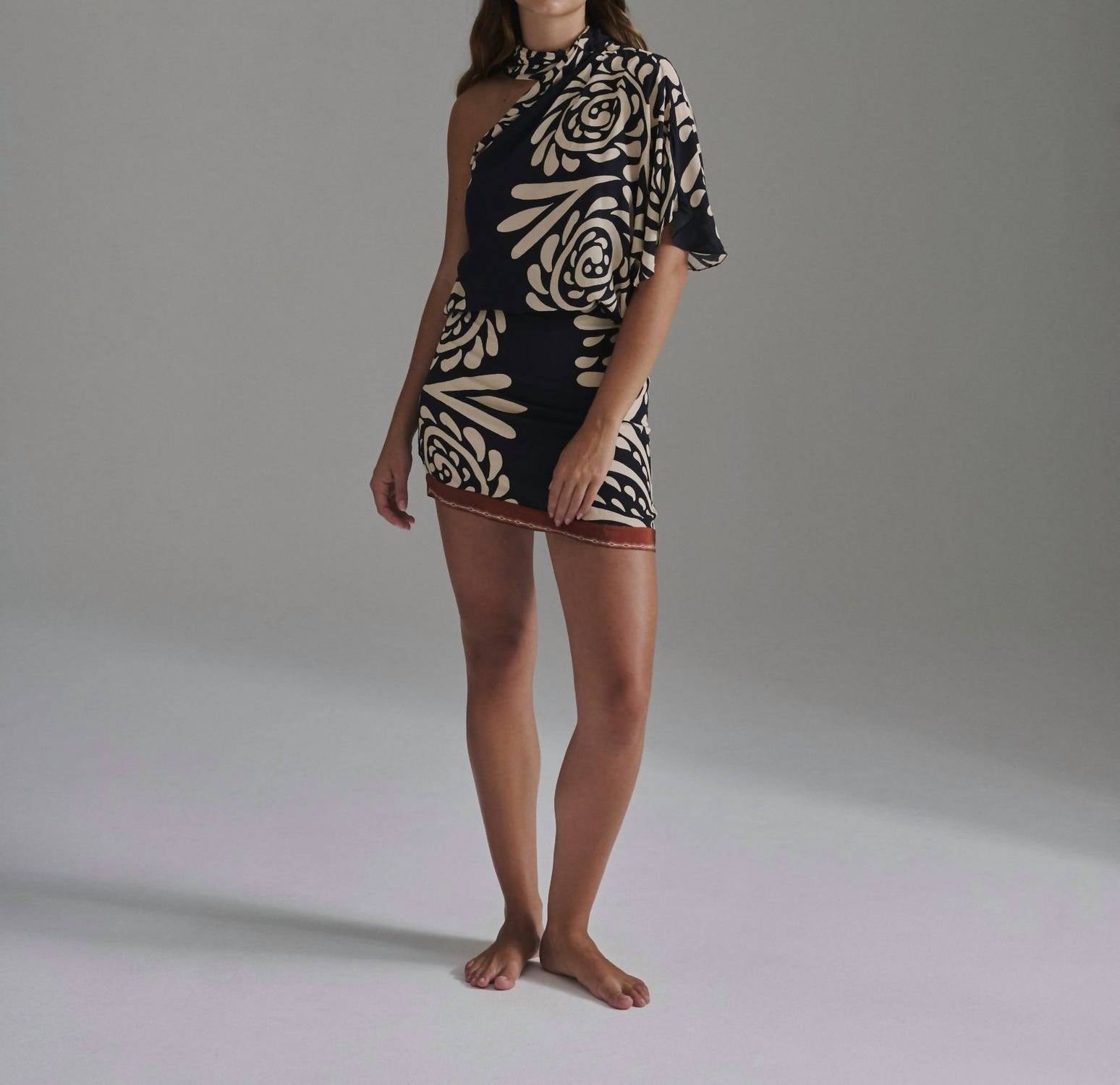 Juan De Dios - Carmelita Crepe Chine Mini Skirt