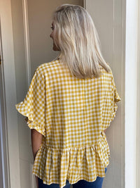 Belle - Southern Gingham Top