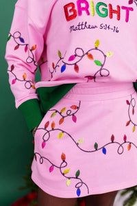 Brianna Cannon - Merry And Bright Christmas Lights Skort