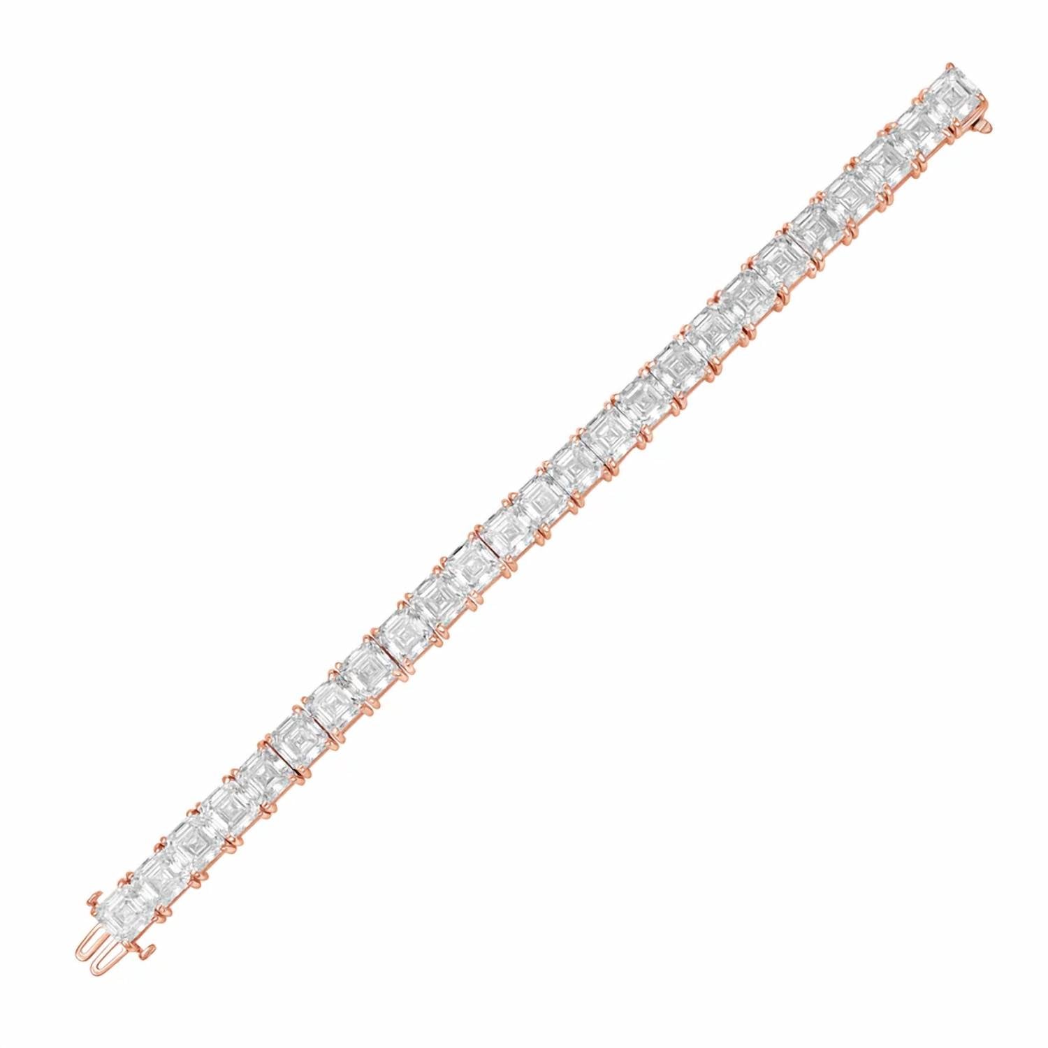 Diana M Jewels - Women's Asscher Lab-Grown Diamond Bracelet (21.00 Ct) - Signature