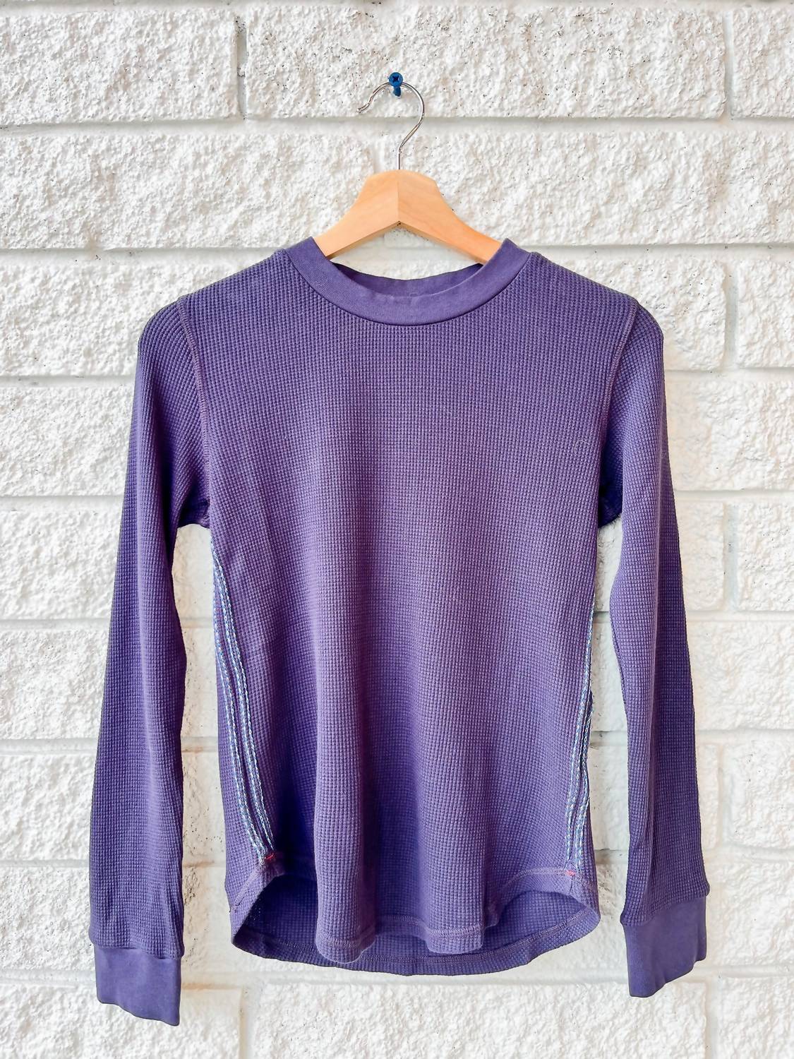 XIRENA Theo Long Sleeve Top in grey smoke - women's long sleeve top - detail view