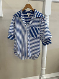 Fifteen Twenty - Women's Puff Sleeve Button Front Top