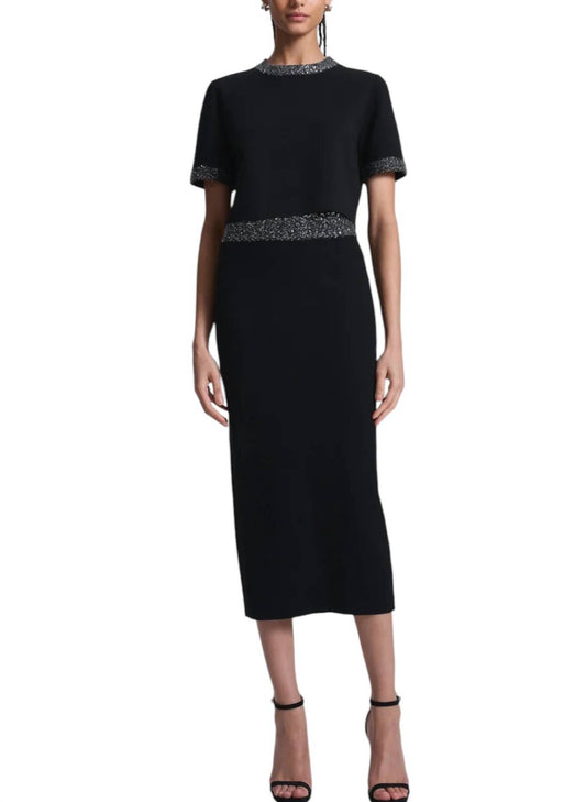 A.L.C. - Jane Sequin Embellished Knit Midi Skirt