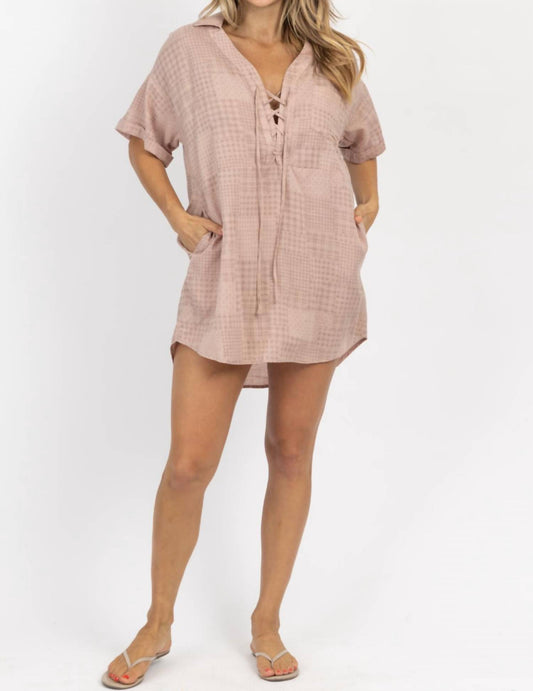 CHECKERED SHIRT DRESS