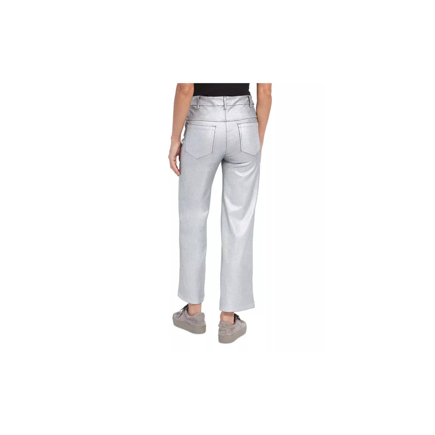 Lysse - Coated High Waist Wide Leg Jeans