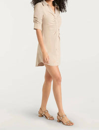 cinq a sept Mini Ella Dress in khaki - women's dress - alternate view