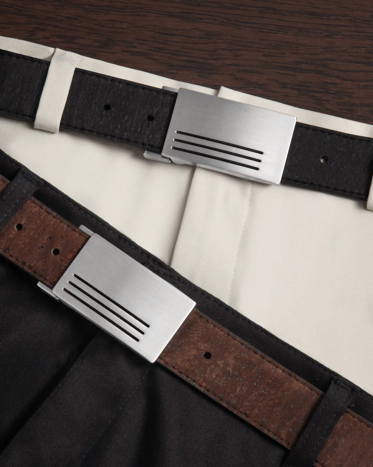 Corkor Men's Reversible Cork Belt in brown - men's accessory - view 4