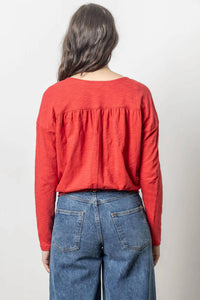 Lilla P - Elastic Hem V-Neck
