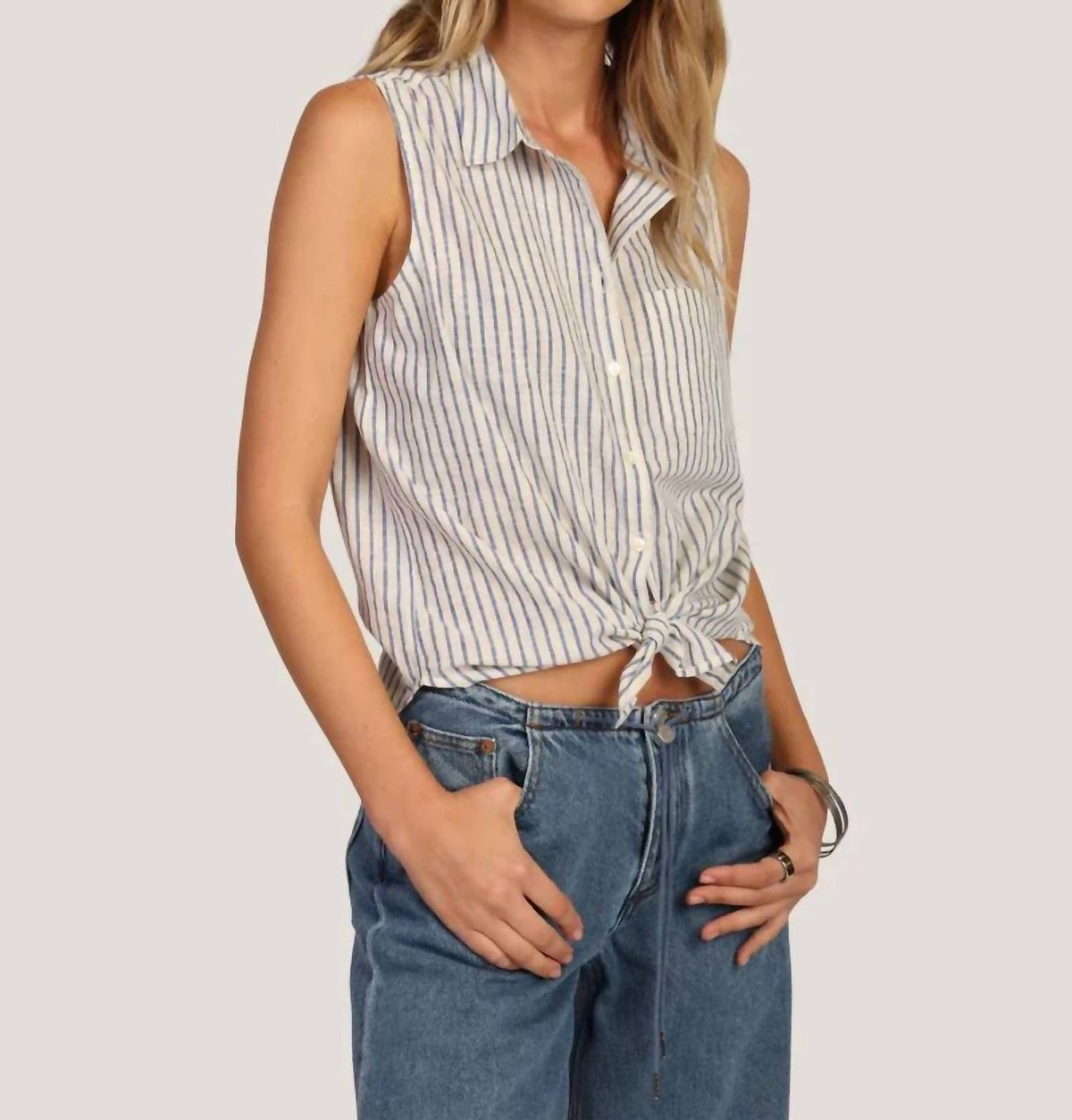 Dylan - Whitney Sleeveless Tie Front Top