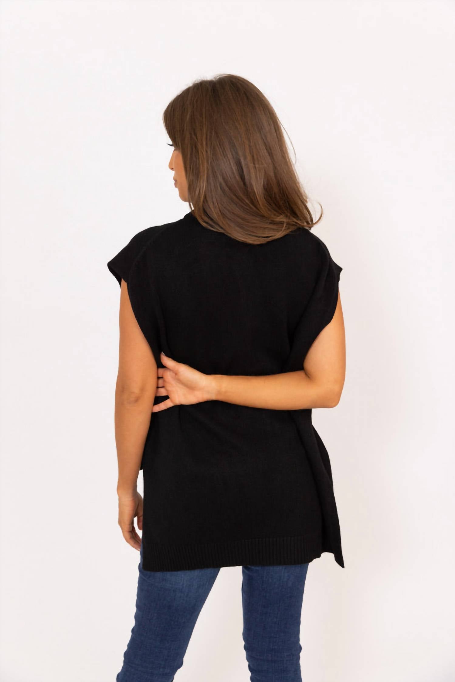 Karlie - Solid Turtleneck Sweater Tunic