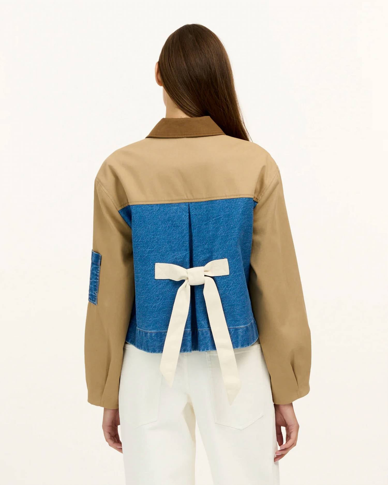 Tanya Taylor - Gabe Denim Sleeve Patch Pocket Jacket