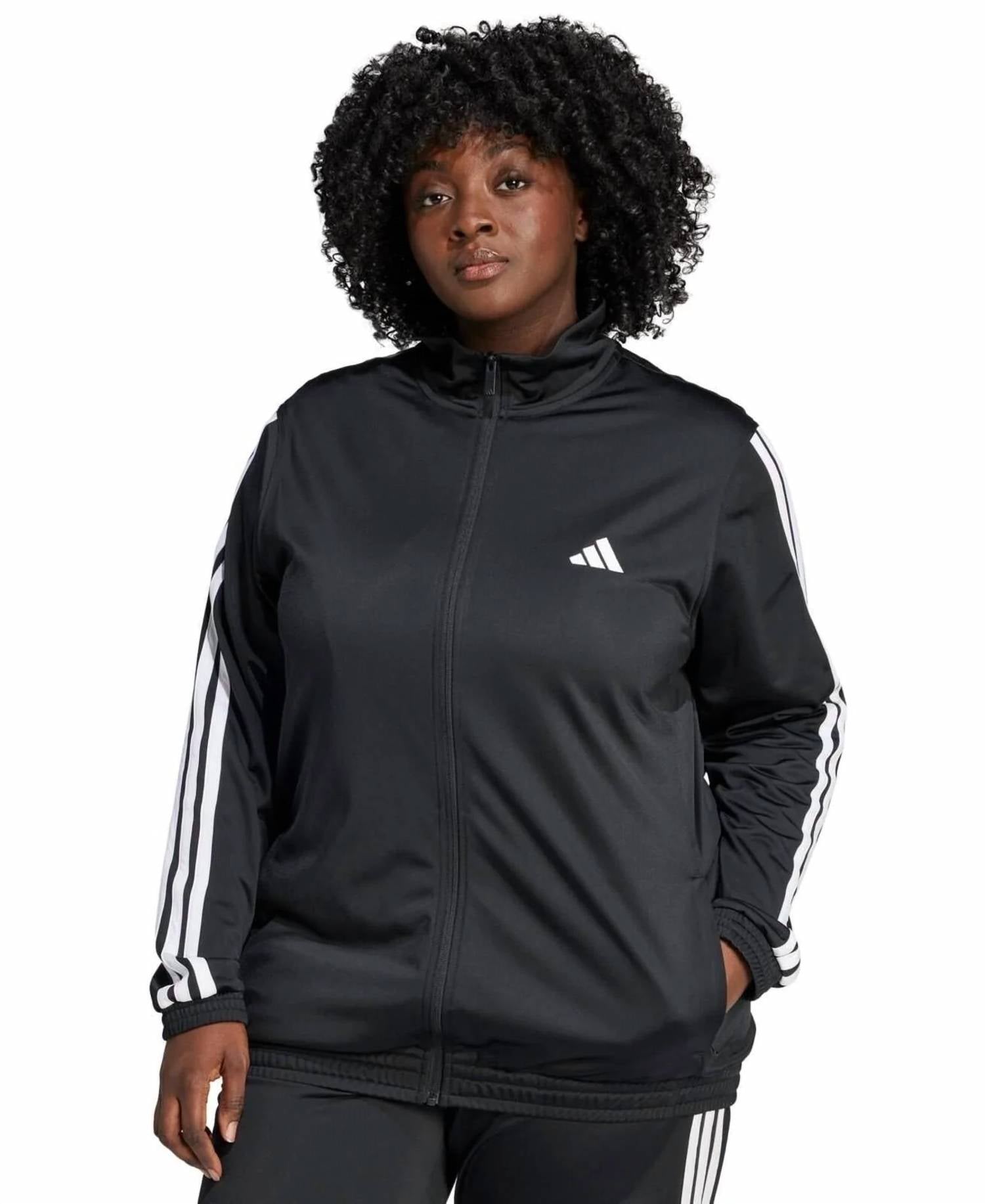 Adidas - 3 Stripe Sport Track Zip Up Jacket