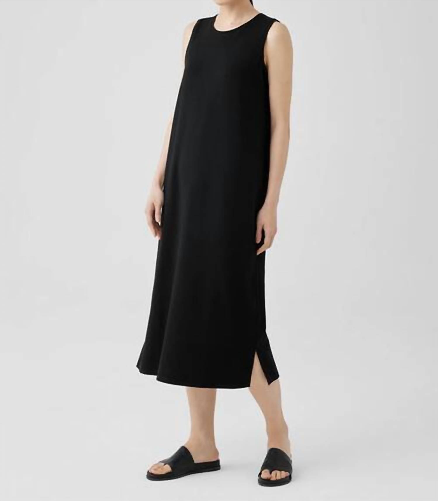 Eileen Fisher Sleeveless Mini Dress in black - women's dress - alternate view
