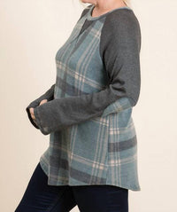 Lovely Melody - Women's Stevie Plaid Color Block Top