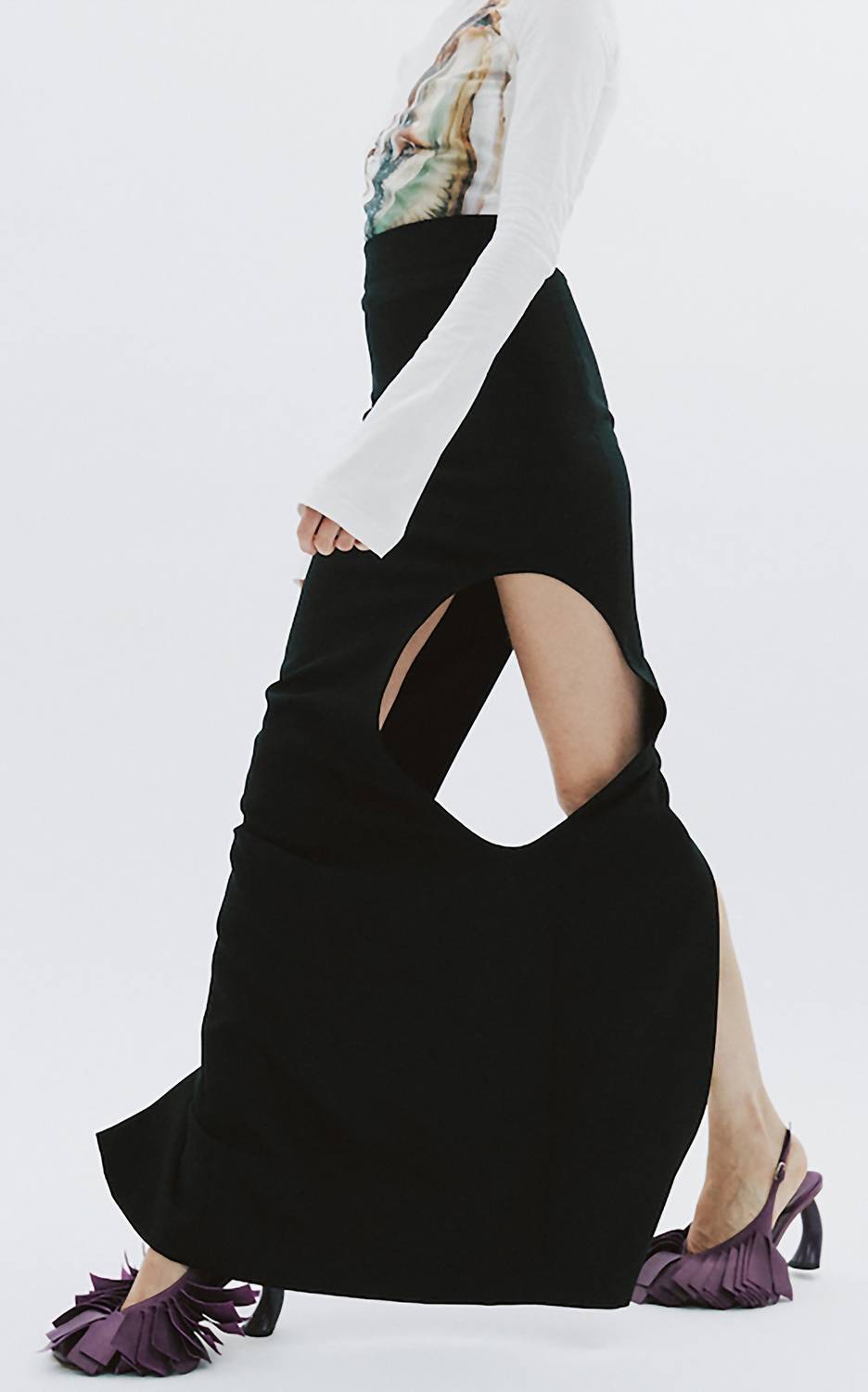 A.W.A.K.E. Mode - Cutout Pencil Skirt