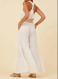 Gauze Embroidered Jumpsuit