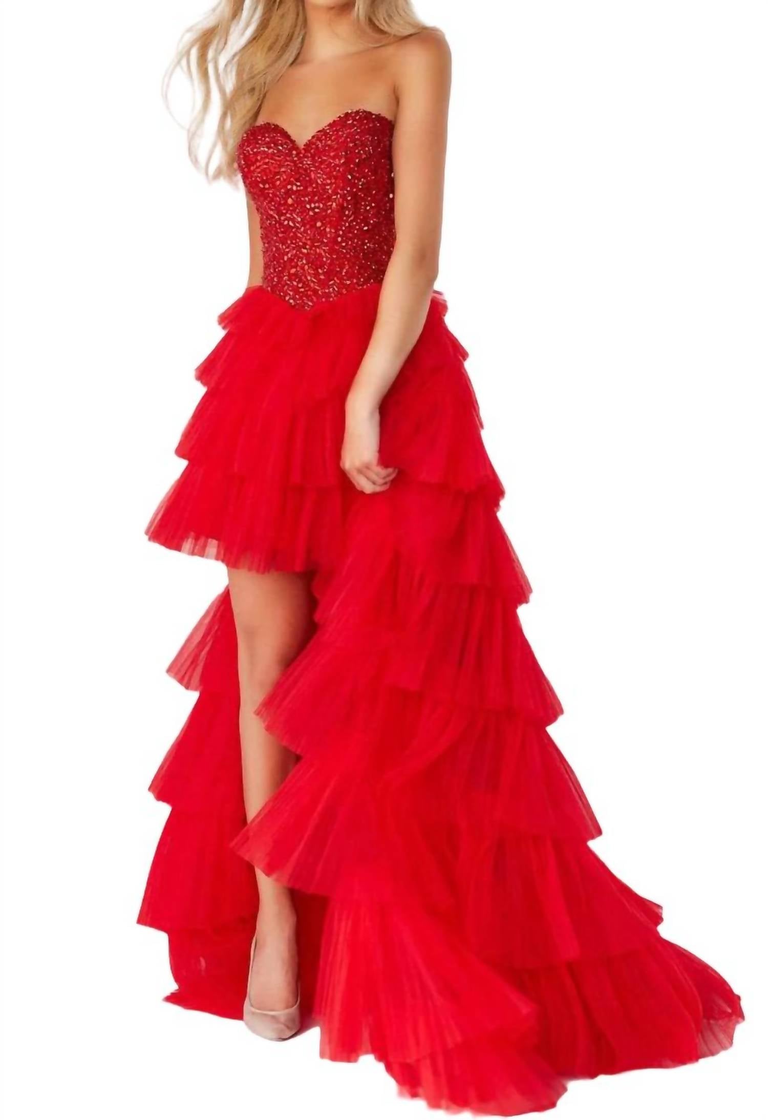 Jovani - Strapless Mermaid Prom Dress