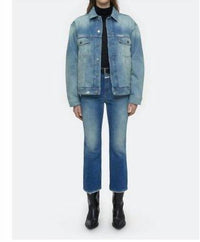 CLOSED Hi-sun Cropped High Rise Jean in mid blue - women's jeans - view 4