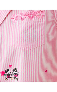 Lilly Pulitzer Mari Pajama Button-up Top in multi disney half drop overprint 1 - women's intimate - view 4