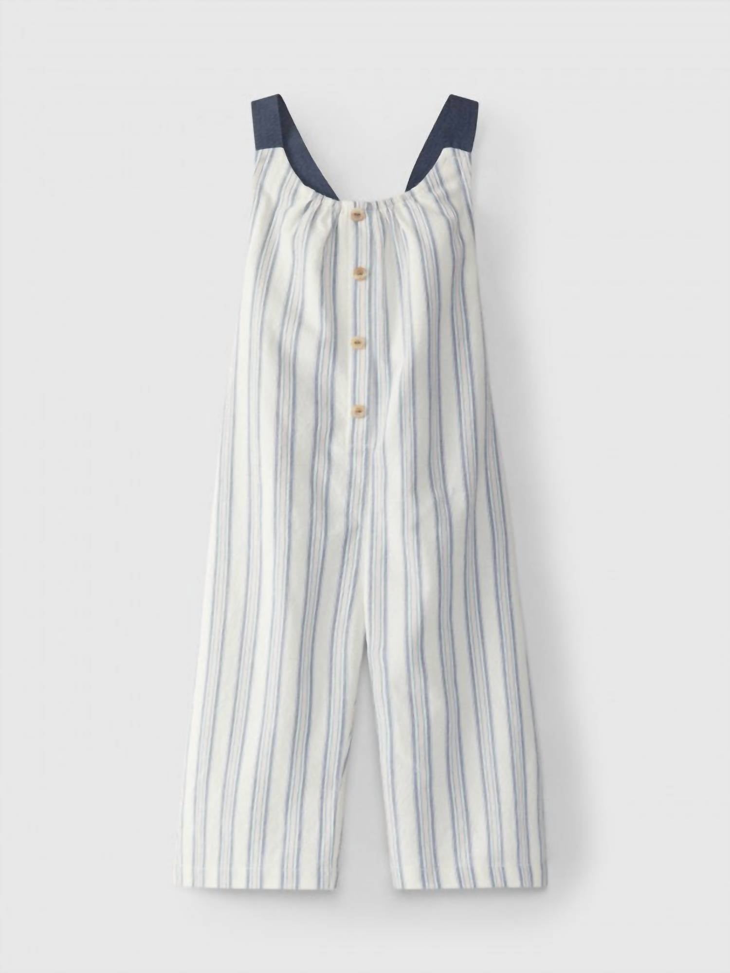 Laranjinha - Girl's Striped Dungarees