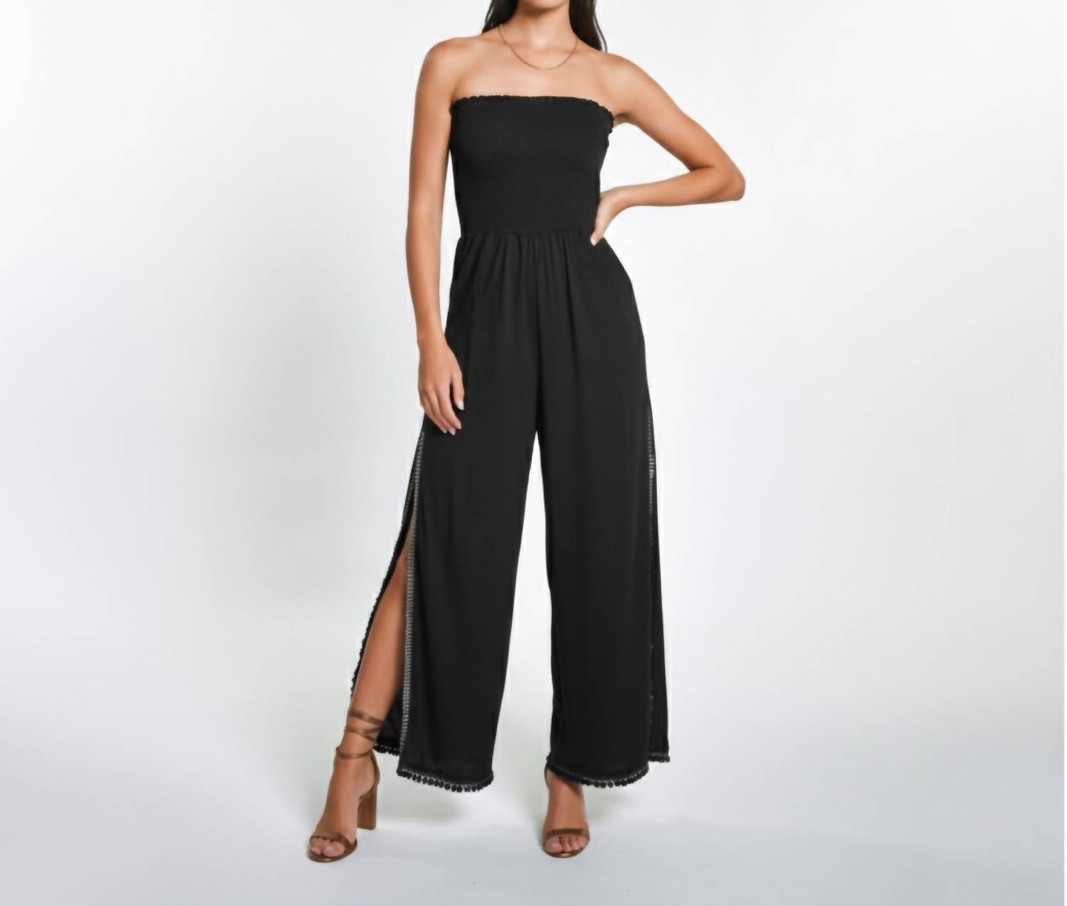 Peixoto - Harriet Strapless Smocked Jumpsuit