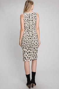 Allie Rose - Animal Knit Midi Dress