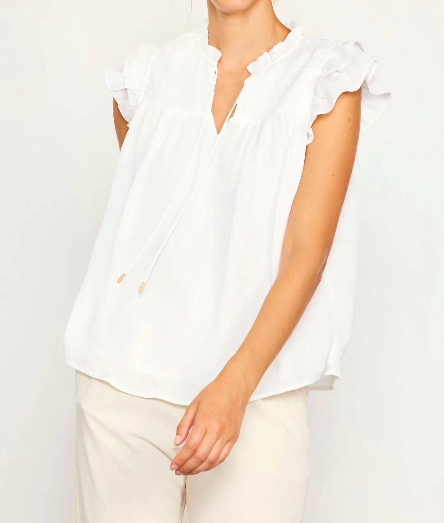 Skies Are Blue - Whispering Smocked Top
