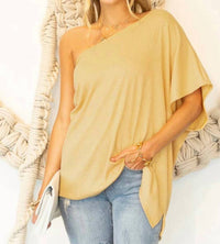 Ninexis - One Shoulder Draped Top